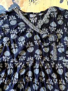 Beautiful Indigo Block Print Kurta