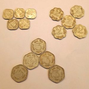 15-Piece Set of 1, 2, & 3 Paise Coins for Sale