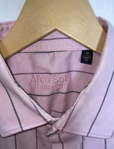 Allen Solly Pink Striped Formal Shirt Men