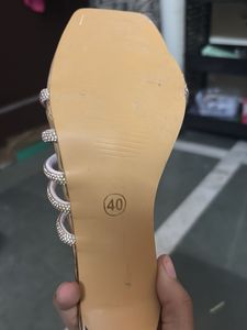 Elegant Gold Heels with Rhinestone Straps