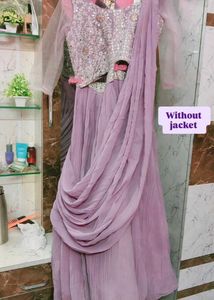Beautiful Lilac Lehenga Choli with Jacket