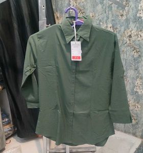 Green Button-Down Shirt