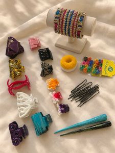 Assorted Hair Accessories & Bangles Set