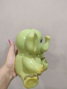COLLECTIBLE Cute Green Elephant Showpiece