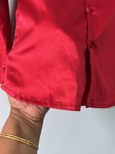 Party Wear Satin Marron Shirt For Boys