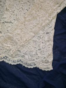 Lace Rose Embroidered Mock Neck Top