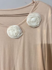 Elegant Beige Floral Top