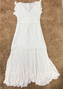 Maxi Dress with Ruffle Sleeves