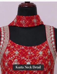 Elegant Red Embellished sharara set