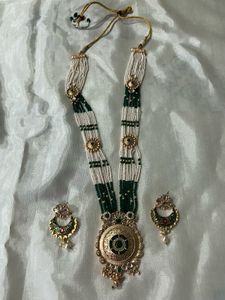 Elegant Beaded Necklace & Earring Set