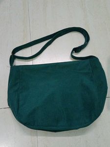 Vintage Teal Corduroy Shoulder Bag