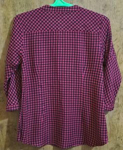 Kraus Red And Black Check Top Shirt Style