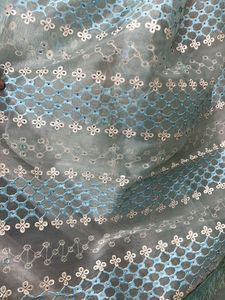 Organza Sequined Saree &amp; Mustard Sweater