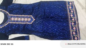 Sparkling Blue Sequin Kurta Set