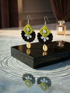 Boho Chic Crochet Earrings with Shell(Navratri)