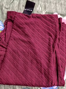 Women's Maroon Bodycon Maxi Dress..