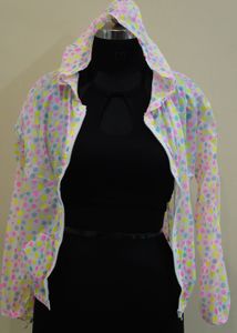 Polka Dot Sheer Hoodie Jacket