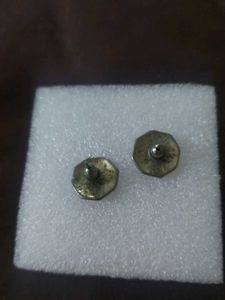 Unique Red &amp; Gold Stud Earrings