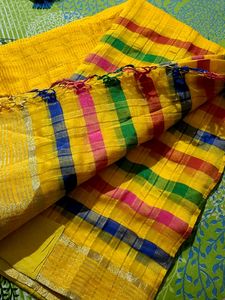 Gorgeous Yellow Saree Perfect For Haldi Event.