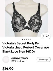 victoria's secret Black Lace Bra