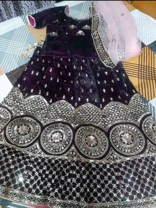Beautiful Bridel Elegant Velvet Lehenga Choli Set