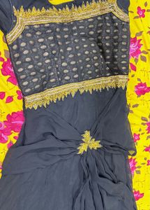 Branded  dress in Black color with floral