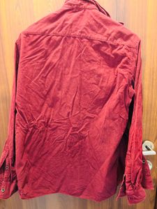 Men's Burgundy Corduroy Shirt