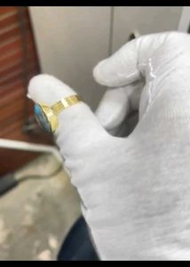 Old Mine Original Nisapuri Turquoise Gemstone Ring