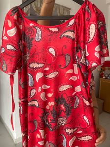 Red Paisley Maxi Dress