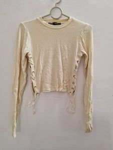 Ribbed Long Sleeve Crop Top