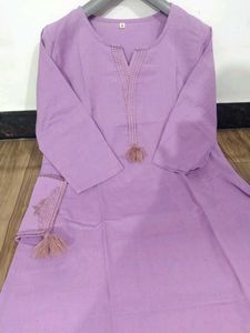 Lavender Kurta Set with Palazzo Pants