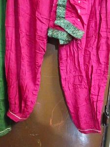 Embroidered Kurta Set with afgjani Pants &amp; Dupatta