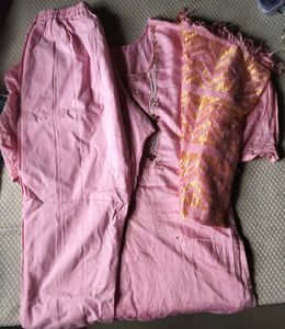 Pink Kurta Set with Dupatta