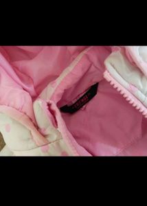 Frendz Kids Pink Bunny Puffer Jacket