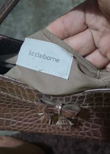 Vintage Y2K Brown Faux Snakeskin Liz Claiborne