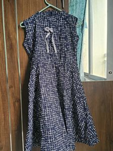 Stylish Blue & White Printed Dress