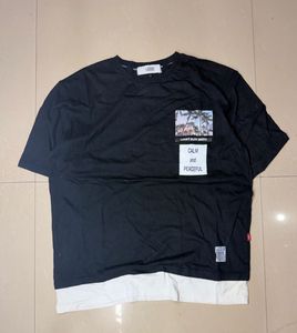 Men's Black Layered T-Shirt