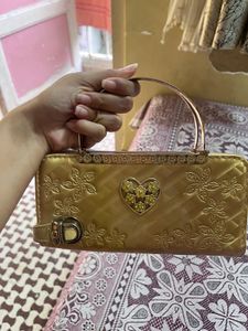Gold Embossed Clutch Bag
