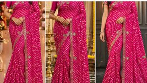 Rani colour new saree