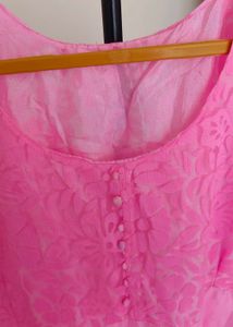 Stunning Pink Ethnic Gown with Dupatta