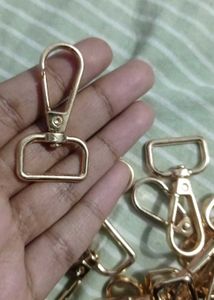 Gold D-Ring Swivel Clasps