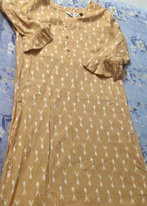 yellow cotton kurti