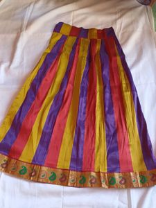 Vibrant Striped Ethnic Skirt
