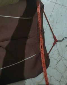 Brown Culottes with White Stripe