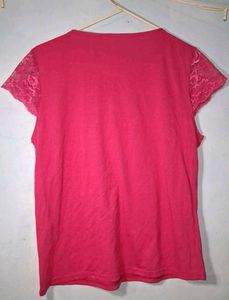 combo of Sleek Black Sleeveless Top and pink to