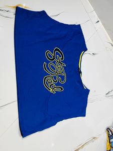 Vibrant Blue Graphic Print jersey
