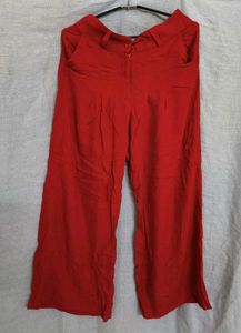 W Red palazzo Trousers