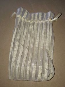 pouch with glitter stripes