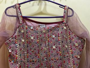 Embroidered Kurti with Mirror Work