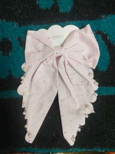 Chic Pink Bow Hair Clip